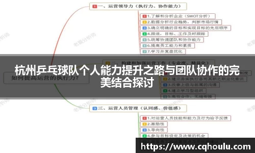杭州乒乓球队个人能力提升之路与团队协作的完美结合探讨